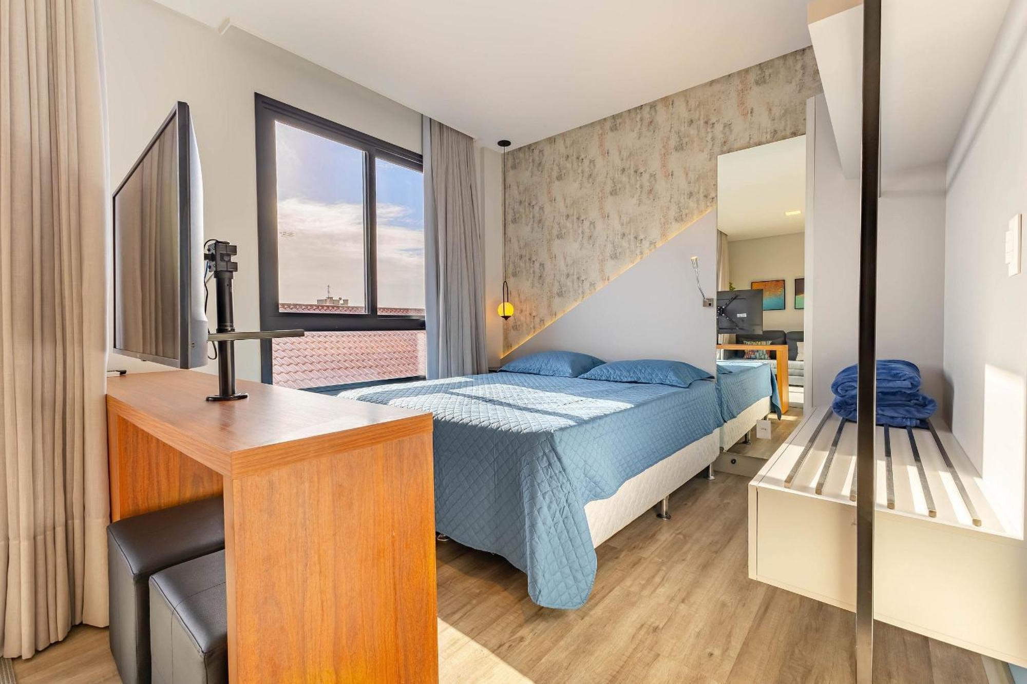 Confortavel Loft Em Condominio Com Piscina Бомбиняс Екстериор снимка