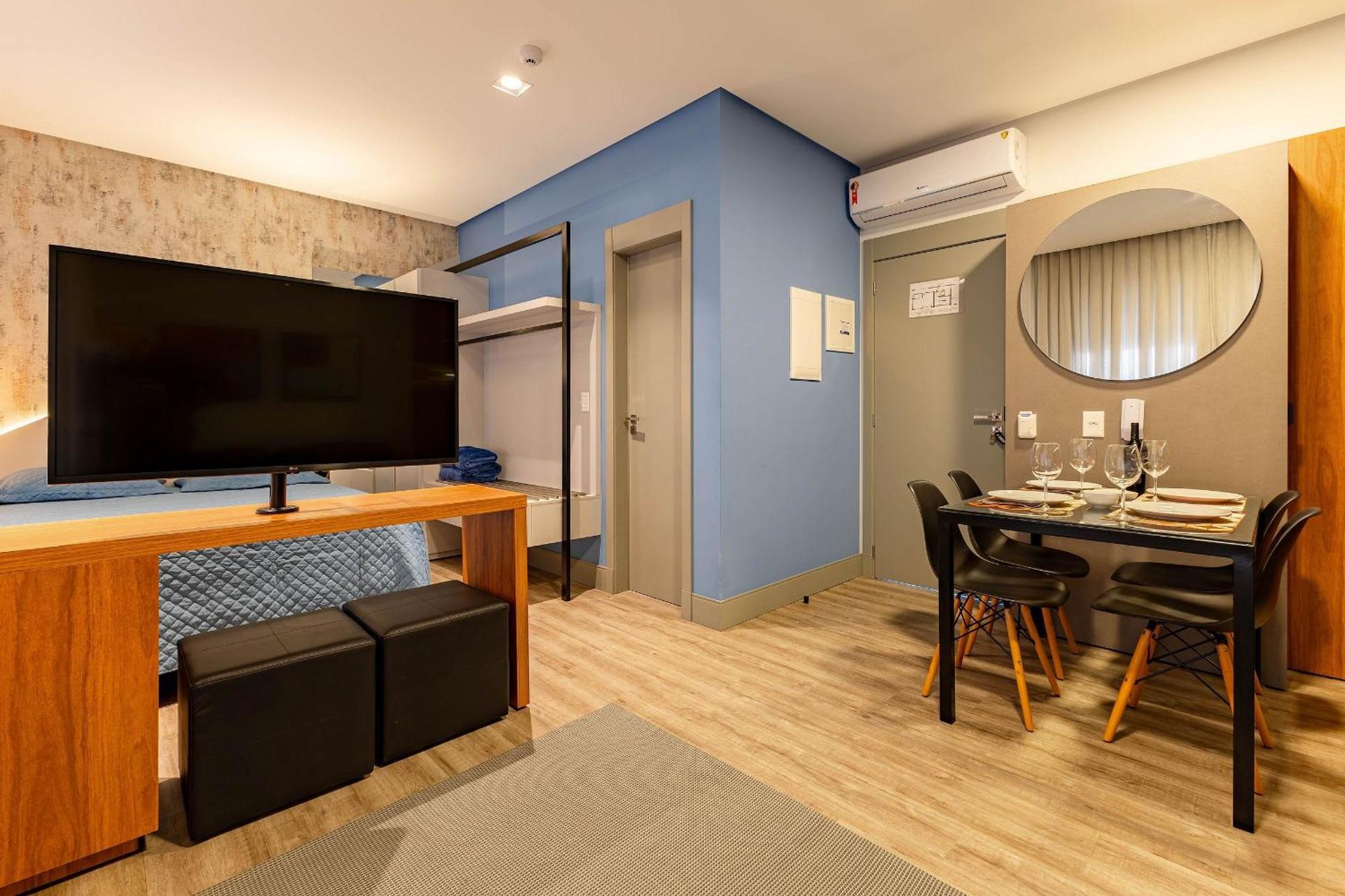 Confortavel Loft Em Condominio Com Piscina Бомбиняс Екстериор снимка